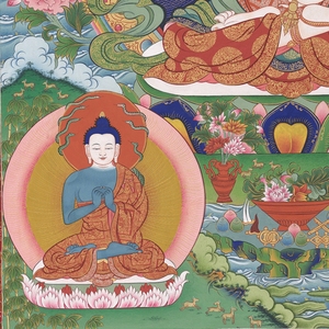 ภาพพิมพ์ดิจิทัลความละเอียดสูงบนผ้าใบแบบดั้งเดิม ภาพเหมือนภาพวาดพระพุทธรูปยาบยัมจากชุดภาพพิมพ์พระพุทธศาสนาในพิพิธภัณฑ์ - Product Image 4