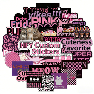 สติกเกอร์กันน้ำลายกราฟฟิตีมินิมอลน่ารักลายการ์ตูนตกแต่งโทรศัพท์ หมวกกันน็อค <span class=keywords><strong>iPad</strong></span> สมุดบันทึก - Product Image 3