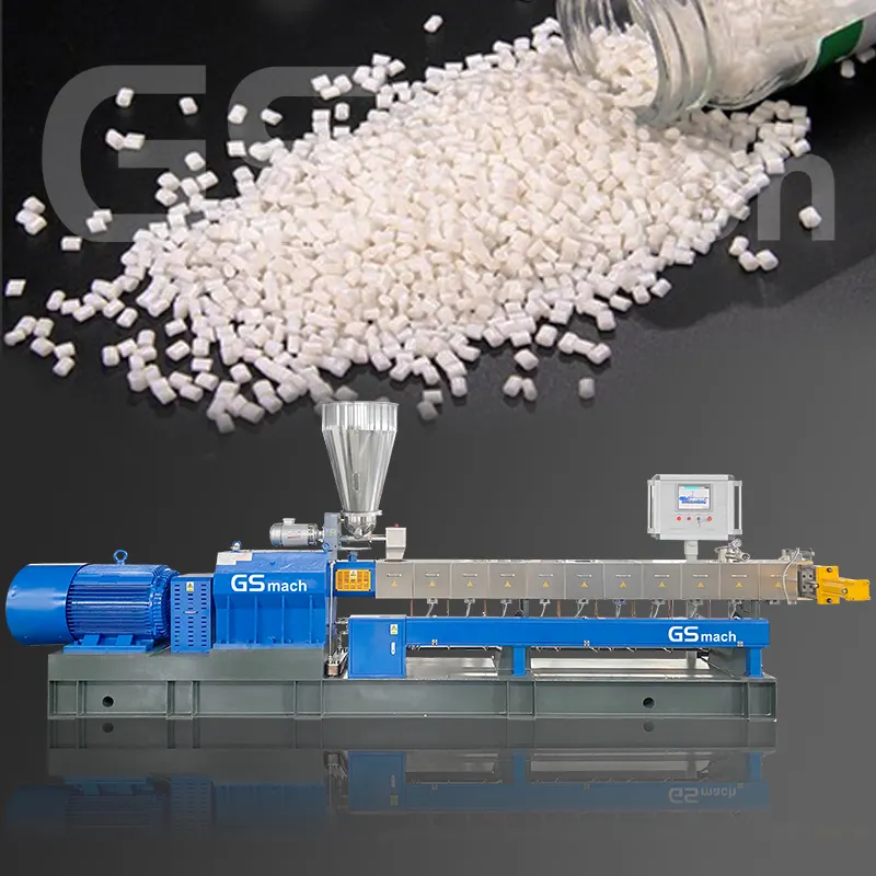 Turnkey Project PLA PBAT PVA Granules Making Machine Twin Screw Extruder Degradable Plastic Pelletizing Machine