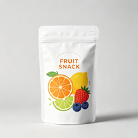 Emballage en sachet plastique personnalisé avec motif de fruits, sachet refermable de qualité alimentaire pour fruits secs