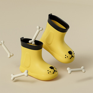 Zapatos de Lluvia para Niños con Diseño de Cachorro Amarillo, Estilo 2026, PVC Impermeable y Antideslizante, Zapatos de Lluvia Modernos - Product Image 4