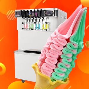 Macchina per Gelato Soft Serve Automatica a 7 Gusti, Conservazione Notturna, Senza Lavaggio, Gelatiera per Yogurt Congelato per Uso Commerciale - Product Image 2