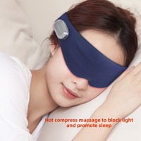 Masseur oculaire avec compresse chaude et musique, soulage la fatigue oculaire, la sécheresse, masque oculaire pour dormir, batterie intégrée 500mAh, cadeau d'anniversaire
