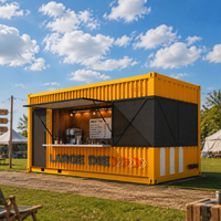 Bar en conteneur préfabriqué de luxe, kiosque extérieur pop-up pour festivals de musique en bord de mer, événements, certification CE