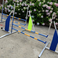 Barre d'agilité détachable en aluminium pour l'entraînement canin en extérieur, dispositif d'obstacles pour l'agilité des chiens, vente en gros