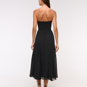 Vestido Midi Casual de Verano sin Mangas con Estampado Floral, 100% Algodón, Encaje Bordado y Cintura Natural - Product Image 2
