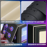 Boîte de rangement pour cartes de jeu de société JUZI en cuir PU imperméable avec fenêtre latérale pour cartes Yugioh TCG