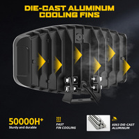 Phare de Travail LED 10 Pouces 45W avec DRL Ambre, Compatible Camions Scania Volvo, Engins Agricoles et Miniers