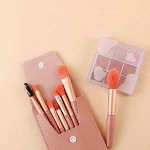 Premium Mini 8 pezzi pennelli da viaggio Set regalo con setole sintetiche morbide strumenti per cosmetici ombretto <span class=keywords><strong>viso</strong></span> Blush <span class=keywords><strong>Make</strong></span> <span class=keywords><strong>up</strong></span> pennelli Kit - Product Image 4
