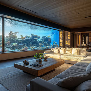 Aquarium rectangulaire en acrylique ornemental extra large, fabriqué sur mesure, aquarium de Shanghai, océanarium - Product Image 5