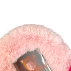 <span class=keywords><strong>Cadre</strong></span> <span class=keywords><strong>photo</strong></span> rond en peluche moelleux Kawaii, doux au toucher, avec pompon coloré, mini <span class=keywords><strong>cadre</strong></span> pour la chambre des filles, ornement de bureau - Product Image 4