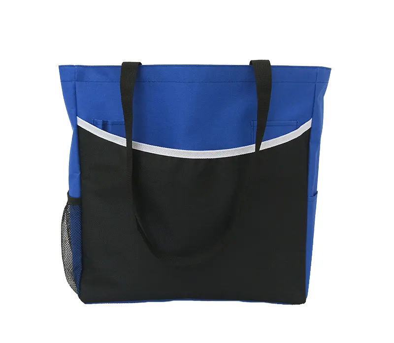 Вместительная сумка-тоут для работы, офиса, учеников, студентов, конференций, индивидуальные фирменные рекламные водонепроницаемые сумки-тоут из полиэстера
