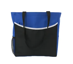大容量工人办公室教师学生会议手提袋定制品牌促销防水聚酯手提袋