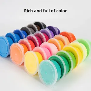 Argile colorée non toxique ultra-légère en plastique en gros, 12 couleurs, jouet éducatif pour enfants de <span class=keywords><strong>maternelle</strong></span>, âges 3+, kit de bricolage, modélisation - Product Image 2