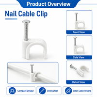 Clip flexible pour conduit électrique à fixation murale, support de câble durable pour usage domestique et industriel
