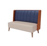 Banquette de restaurant commerciale de style moderne et épuré avec table en dalle de roche PU et ensemble de canapé double personnalisé
