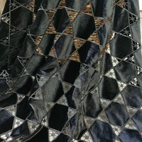 Robe de soirée en velours noir de luxe pour femmes, automne-hiver, tissu en dentelle brodée découpée au laser, style uni pour vêtements textiles