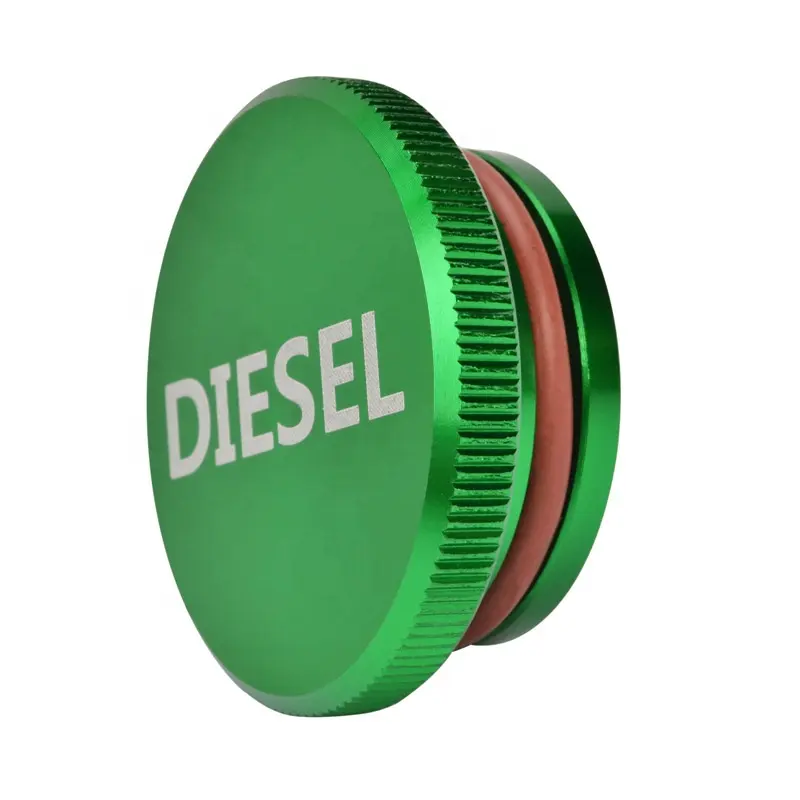 2013-2018ダッジラムカミンズ用ディーゼルビレットアルミニウム燃料カバー磁気グリーン