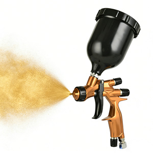 Pistolet à peinture HVLP professionnel ROKO 7800 Ultra 1,3 mm à alimentation par gravité <span class=keywords><strong>pour</strong></span> la peinture automobile, peinture haute pression à basse vitesse - Product Image 3