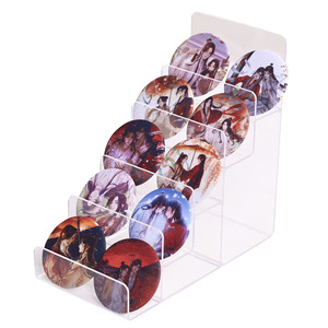 Acrylic Badge Display Stand 7 Tier Transparent Desktop Organizer For Anime Game Collectibles - Product Image 1