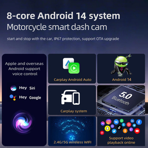 <span class=keywords><strong>Appareil</strong></span> de navigation portable pour moto Android, écran tactile 7 pouces, CarPlay sans fil, étanche IP67, double Bluetooth pour OEM/ODM - Product Image 2