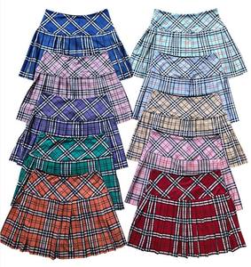 Rok lipit kotak-kotak untuk olahraga luar ruangan tenis Golf Badminton tari kebugaran Yoga rok Set untuk pakaian tenis - Product Image 6