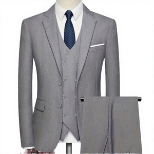 Nuevo Conjunto de Traje de Negocios de Tres Piezas para Hombre, Tallas Grandes, con Cuello de Solapa y Doble Abotonadura, con Cuentas, para Novio de Boda, Tela TR, Venta Transfronteriza - Product Image 3