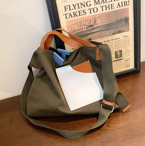 กระเป๋าผ้าแคนวาสคุณภาพสูง ทนทาน พร้อมสายสะพายไหล่ปรับได้สำหรับผู้หญิง กระเป๋าช้อปปิ้งผ้าแคนวาสใบใหญ่ - Product Image 5