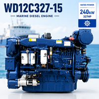 Moteur diesel marin turbocompressé refroidi par eau SCDC Weichai WD12C327-15 240 kW 327 CV avec certification CCS pour bateaux de pêche