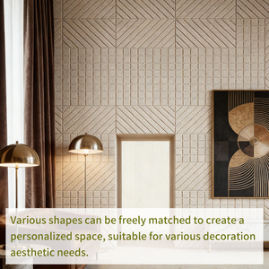 Panneau acoustique en <span class=keywords><strong>laine</strong></span> <span class=keywords><strong>de</strong></span> <span class=keywords><strong>bois</strong></span> au design moderne pour la décoration <span class=keywords><strong>de</strong></span> plafonds muraux intérieurs insonorisés - Product Image 6