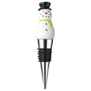 Christmas Wine Stopper Snowman Design Plastic <b>Bottle</b> Party Favor Decorative - Product Image 4