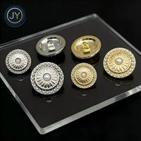Boutons en métal JinYu, boutons personnalisés de luxe, alliage de zinc plaqué or, boutons fantaisie à tige pour chemises, écologiques, sans nickel