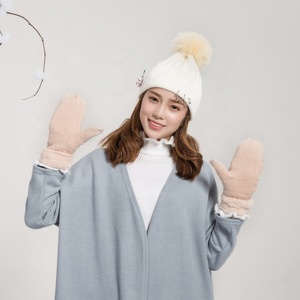 MIO Gants en <span class=keywords><strong>laine</strong></span> angora de style jacquard pour femmes avec mitaines d'hiver chaudes et confortables en polaire tricotée personnalisées pour le cyclisme et la pêche - Product Image 3
