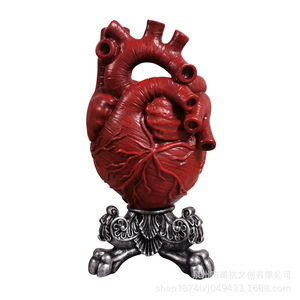 Heart <b>Vase</b> Resin Craft European Retro Style Decor Valentine'S Day Gift - Product Image 5