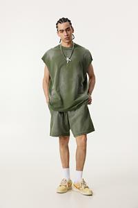 Customized <b>Loose</b>-<b>Fitting</b> Cotton O-Neck Anti-Wrinkle Breathable Vintage American-Style Hip Hop Knitted <b>Vest</b> Tank <b>Top</b> TEE - Product Image 4