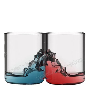 350ml Low Ball whisky glass Heavy Base Whiskey Glass 12oz Clear Plastic Rock Whiskey Glass