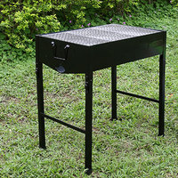 Barbecue portable pliable en fonte pour charbon de bois, nettoyage facile, de qualité supérieure, pliable, pour table, camping, extérieur, garantie 1 an