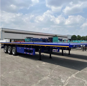 รถพ่วงพื้นเรียบแบบ 2/3/4 เพลา สำหรับขนส่งตู้คอนเทนเนอร์ ขนาด 20 ฟุต 45 ฟุต 40 ฟุต  มีขาย - Product Image 3