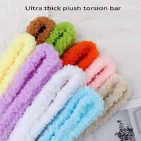 Kit de bricolage éducatif en chenille de 1 m de long pour ours en peluche et chiot, style dessin animé, forme libre pour jouets d'enfants (Décorations colorées)