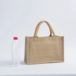 ถุงผ้าปอกระเจาชายหาดใช้ซ้ำได้ถุงช้อปปิ้งผ้าป่านเคลือบลามิเนตพิมพ์โลโก้ได้ตามต้องการ - Product Image 3