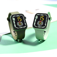 Montre numérique LED avec logo personnalisé, montre-bracelet pour enfants, montre de sport pour garçons et filles, bracelet électronique tendance