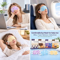 Masque oculaire vapeur à la lavande OEM, jetable, auto-chauffant, compresse chaude, masque oculaire vapeur pour la relaxation, idéal pour les voyages, pour un usage quotidien