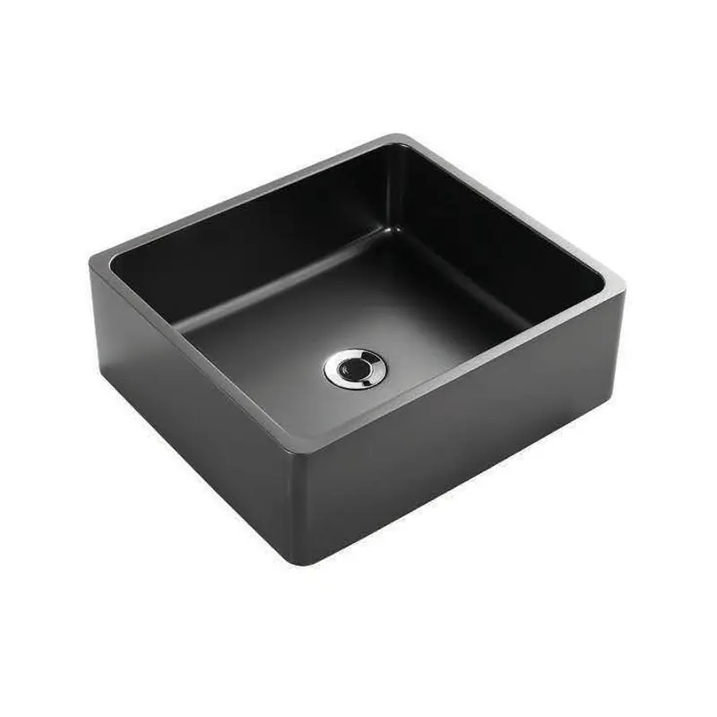 bathroom wash basin countertop washbasin Stainless Steel square bathroom bowl sink