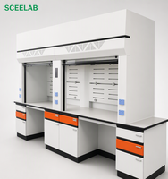 Équipement de laboratoire professionnel SCEELAB, hotte à fumées chimiques de conception contemporaine tout en acier, modèle de table de laboratoire pour hôpital et école