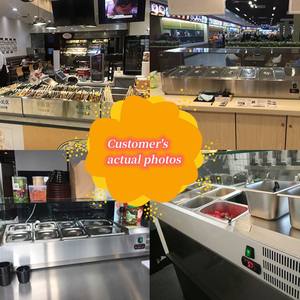 Exhibición de barra de ensalada de mesa comercial, Mostrador de nevera, barra de ensalada, refrigerador para cocina de restaurante - Product Image 2