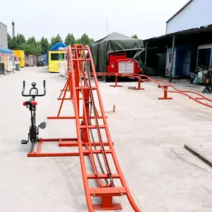 family entertainment Bicycle powered mini roller-coaster father powered roller coaster for sale