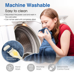 <span class=keywords><strong>Couverture</strong></span> électrique en vente, taille double pour lit, douce et moelleuse, lavable, avec 4 niveaux de chaleur - Product Image 6
