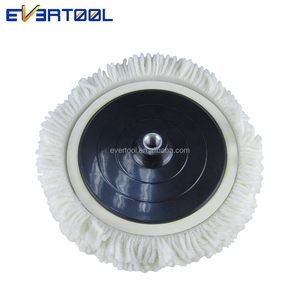 Tampon de polissage en laine EVERTOOL tampon de polissage lourd en laine rotative douce chamois torsadé 100% tampon de coupe en laine - Product Image 6