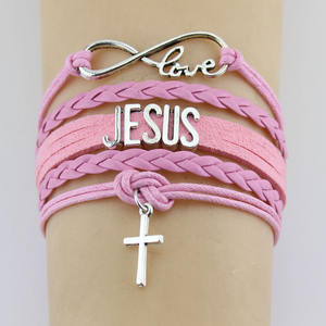 Braccialetto con ciondolo a forma di pesce e scritta 'Jesus Love' del 2020, braccialetto portafortuna con corda rossa e nera, fatto a mano, per donna e uomo. - Product Image 5