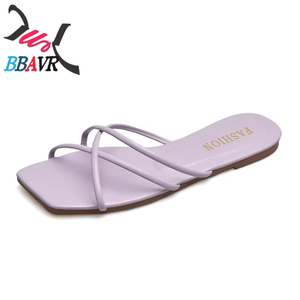 Women's New Summer Flat Sandals Non-slip Flip-flops <b>Slippers</b> for Indoor Outdoor Use Stylish Platform Cushioning Anti-slipping - Product Image 5